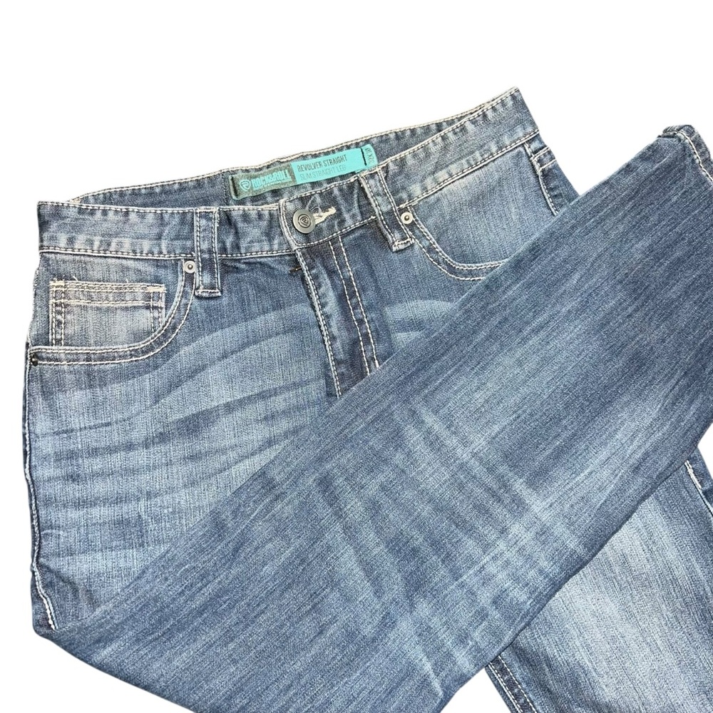 Rock & Roll Denim Jeans Revolver Straight Slim Straight Leg Men’s 32x30